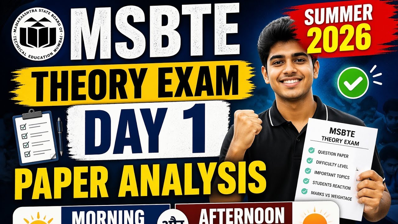 MSBTE Day 1 Paper Analysis | Morning और Afternoon Sessions #msbte #msbtenews