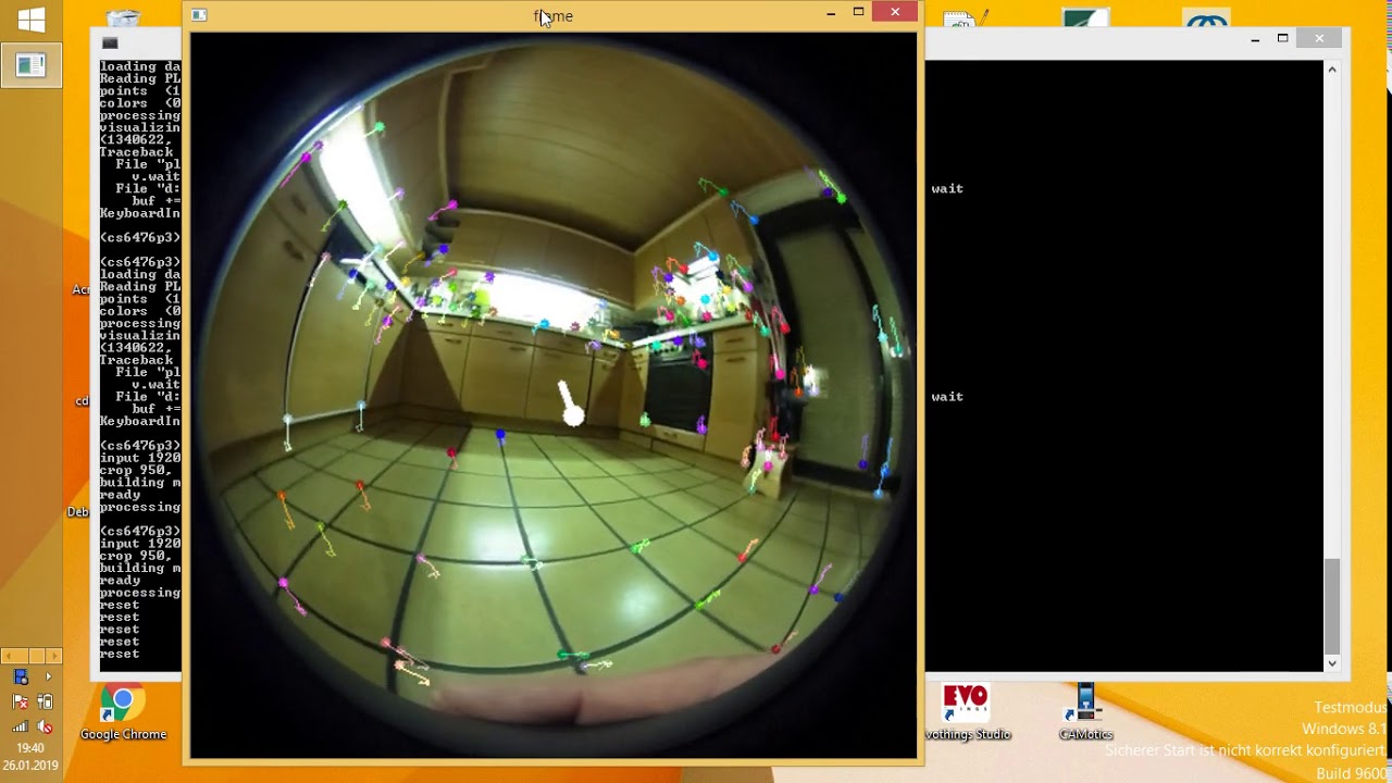 Computing spherical camera (Rico Theta) optical flow using Python and OpenCV