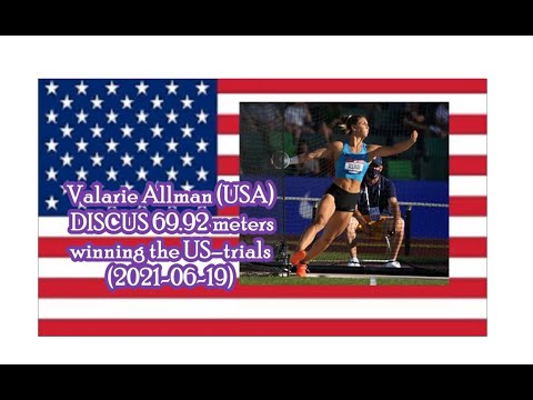 Valarie Allman (USA) DISCUS 69.92 meters winning the US – trials  (2021-06-19).