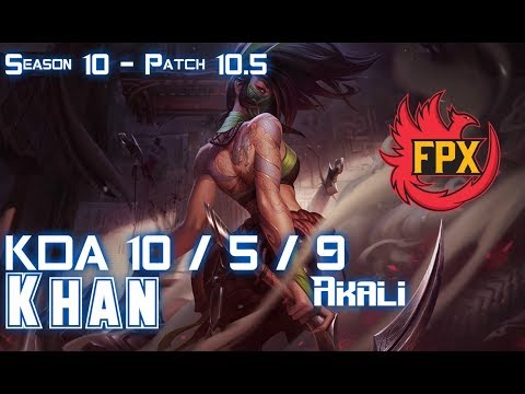 FPX Khan AKALI vs JAYCE Top - Patch 10.5 KR Ranked