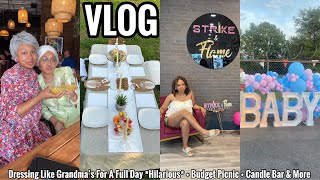 VLOG| Dressing Like Grandma's For A Full Day *Hilarious* + Budget Picnic + Candle Bar & More