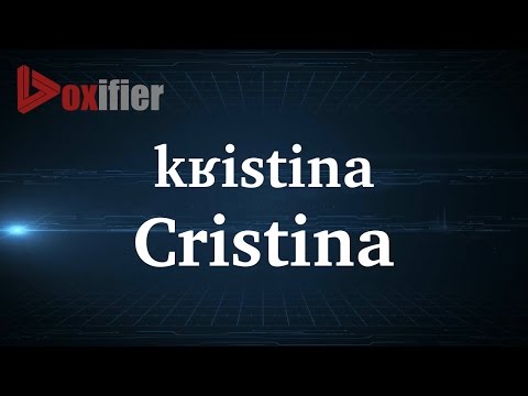 How to Pronunce Cristina in French - Voxifier.com