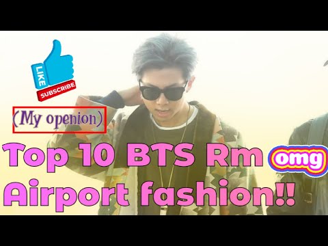 BTS RM Airport fashion🧥✈️|"Top 10"| Comfy clothes 🫰😎✨My openion..!!