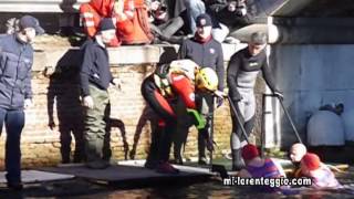 CIMENTO INVERNALE 2014, L'ASSESSORE  ROSSI TRA I 90 ATLETI A LANCIARSI NEL NAVIGLIO