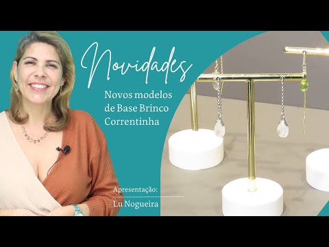 Bases Brinco Corrente Folheadas para Montagem de Semijoias Finas  - Pedra Mística