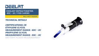 Coolant Refractometer: -60C ~ 0C/1.100-1.400sg