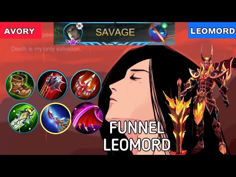 🐎 SAVAGE! Funnel Leomord Gameplay [Top Global Leomord] Avory - Mobile Legends