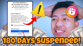 Bakit Bigla Na Suspended Ang Facebook Account Ng 180 Days #suspended #