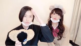 【男女逆転】高校生カップルがアナ雪の『とびら開けて』を歌ってみた【いかさん・Rio】