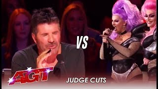 OUCH! Drag Queen Singers Get Into Nasty FIGHT With Simon Cowell | America