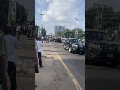 President Bola Amed Tinubu’s convoy in Lagos.