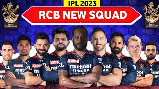 IPL 2023 | Royal Challengers Bangalore Full Squad | RCB New Squad 2023 | RCB Team Players List 2023