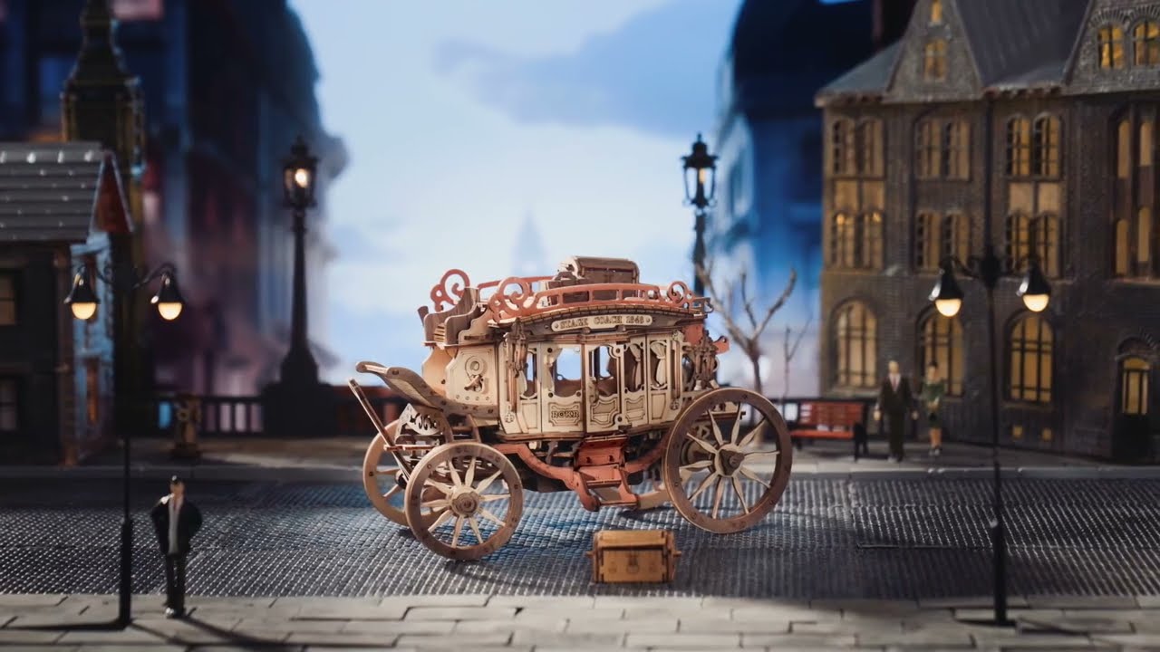 ROKR Stagecoach Music Box | Mechanical Wooden Puzzle