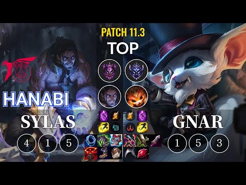 TLN Hanabi Sylas vs Gnar Top - KR Patch 11.3