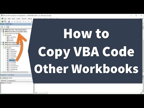 How To Import Or Copy Vba Code To Another Workbook