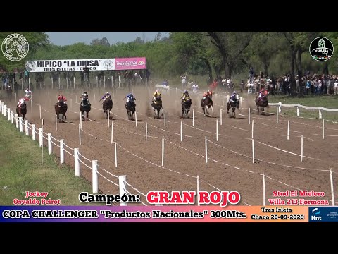 GRAN ROJO (Formosa) Campeón"Prod. Nacionales" Hipico La Diosa Tres Islera Chaco - 20-09-2026