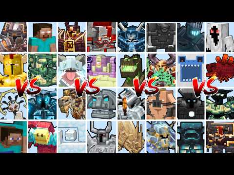EVERY STRONGEST MINECRAFT BOSS MOB UPDATED TOURNAMENT | Minecraft Mob Battle
