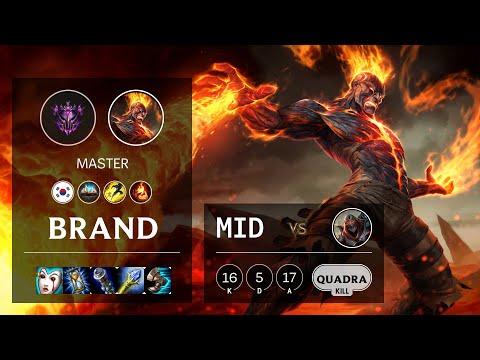 Brand Mid vs Zed - KR Master Patch 10.22