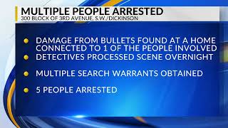 Multiple arrests made after shots fired in Dickinson