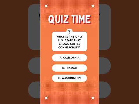 ☕ Only ONE U.S. State Grows Coffee?! Bet You Didn’t Know This! 🌴🇺🇸 #brainteaser #quiz #coffee