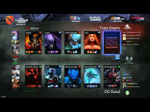 Team Empire vs OG Game 1 - D2CL S6 SF - @TobiWanDOTA @Scantzor