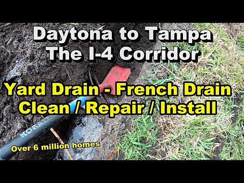 How to Fix a BELLY in Yard Drain - French Drain - When Line Runs Uphill to the Street