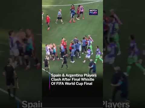 Argentina & Spain Players Clash After Final Whistle Of FIFA World Cup Final #fifaworldcup