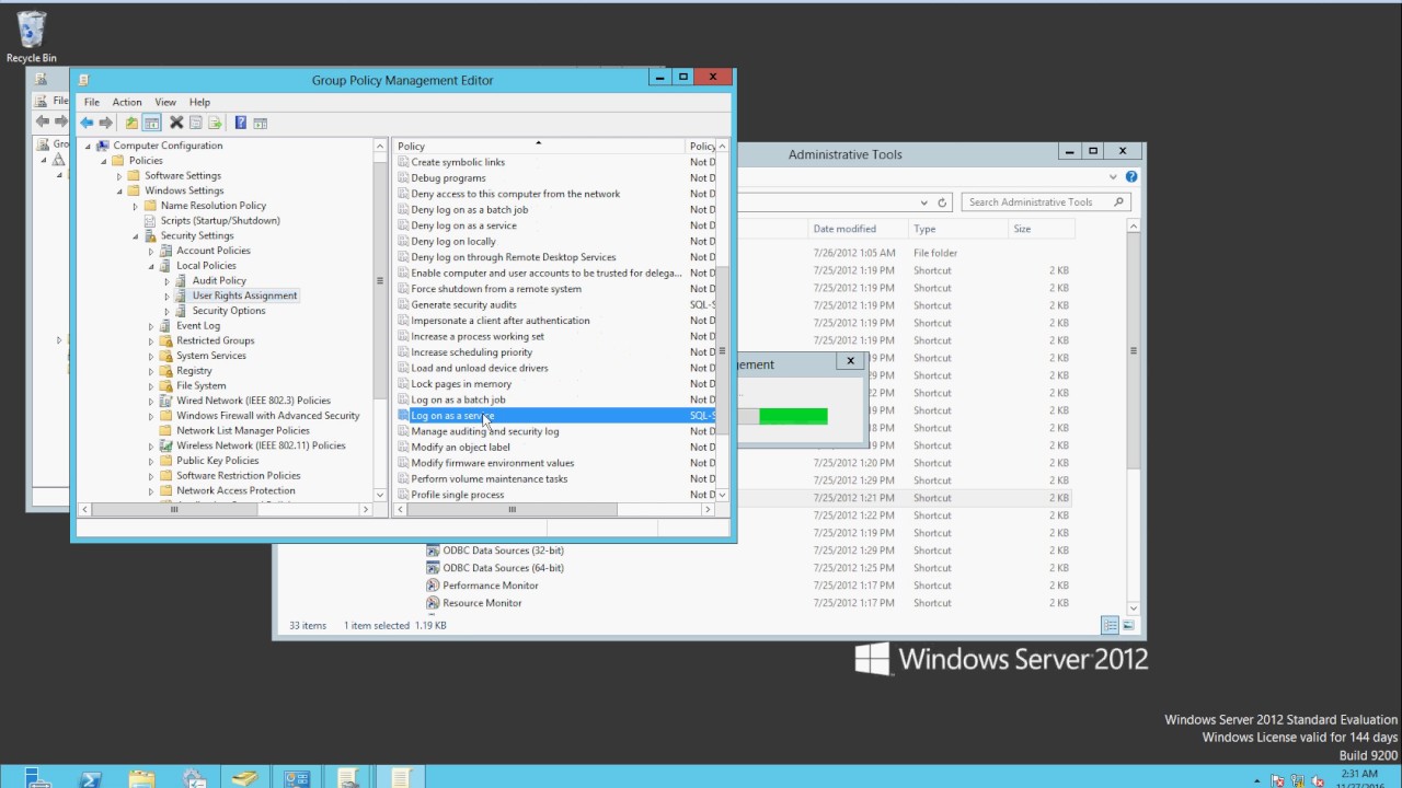 SQL 2012 Configure SQL Agent
