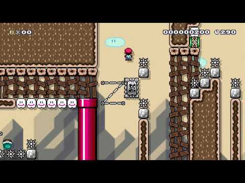 Thwomp Mountain by Flutshii (+WR) | Super Mario Maker 2