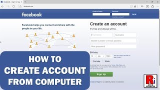 How To Create Facebook Account From Computer