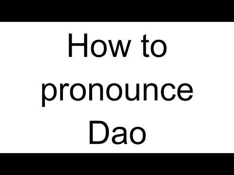 How to Pronounce Dao (Chinese)