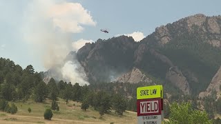 Helicopters in use to fight Boulder&#39;s Dinosaur Fire