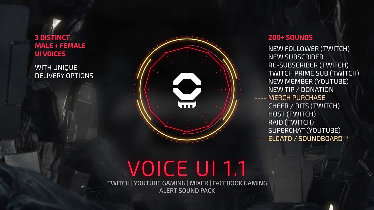 Voice UI Pack - Stream Sound Effects [FREE UPDATE]