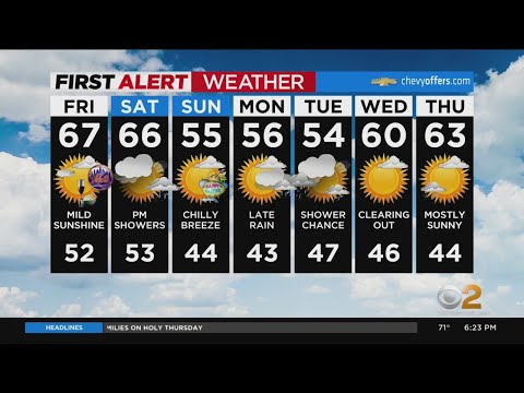 First Alert Forecast: CBS2 4/14 Evening Weather at 6PM