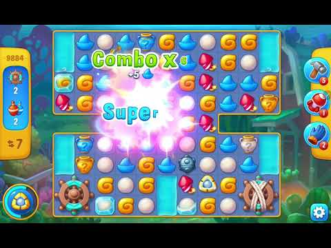 Fishdom Easy Level 9884 (with Double Lightning Boosters) @ch