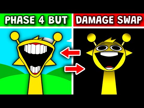 Sprunki Phase 4 But DAMAGE SWAPPED (New Reactions)