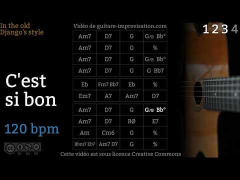 C'est Si Bon (120 bpm) : Gypsy jazz Backing track / Jazz manouche