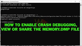 How to Enable Crash Debugging, View and Share Memory DUMP File in Windows 10 and Windows 11