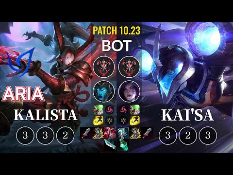 CGA Aria Kalista vs Kai'Sa Bot - KR Patch 10.23