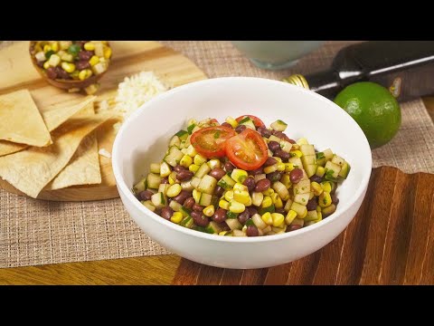 5-Step REFRESHING CORN, BLACK BEANS, AND CUCUMBER SALAD | Recipes.net - YouTube