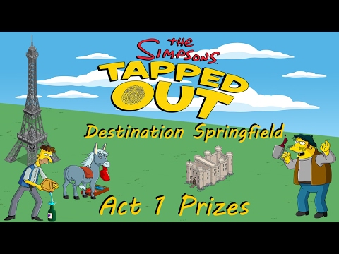 The Simpsons Tapped Out "New Update" (Destination Springfield Act 1 Prizes)