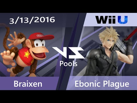 Super SmashNest 5 Pools L-R3 - Braixen (Diddy Kong) Vs. Ebonic Plague (Cloud)