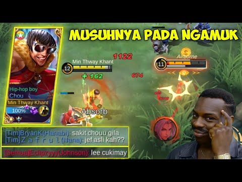 CHOUBOWO.EXE - 12 MENIT BIKIN MUSUH KESAL SAMA CHOU LEE😂🤣 mlbb funny moments #17