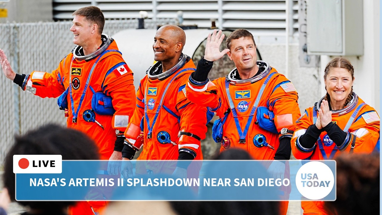 Live replay: Artemis II reentry, splashdown landing in return from NASA moon mission