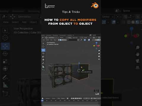 Copy all modifiers from object to object in blender - إزاي نسخ الموديفير من وبجكت إلى وبجكت في بلندر
