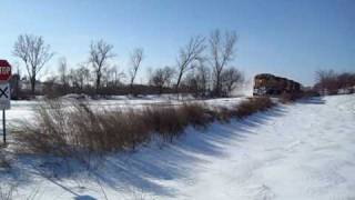 preview picture of video 'Bayard Local Meets snowdrift, Underwood, Iowa'