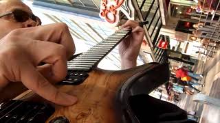 Lady Writer - Vancouver busker gets a walk by from Mark Knopfler!