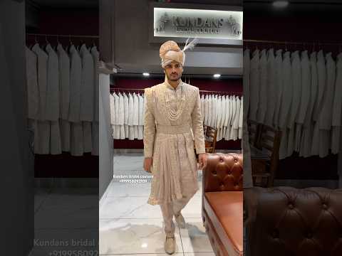 Beautiful groom Sherwani from Kundans bridal couture Chandni chowk #groom #shorts #beautiful