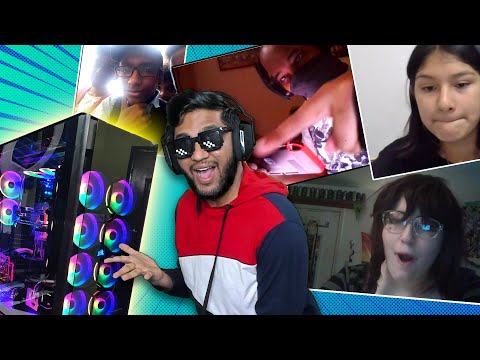 STRANGERS REACTING TO MY BEST GAMING PC OMEGLE !