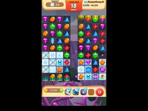 Jewel Match King Level 350 - Walkthrough ( No Booster )